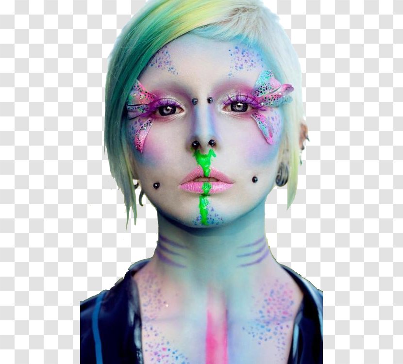 Cosmetics Make-up Artist Airbrush Makeup Permanent - Hair Coloring - Seapunk Transparent PNG