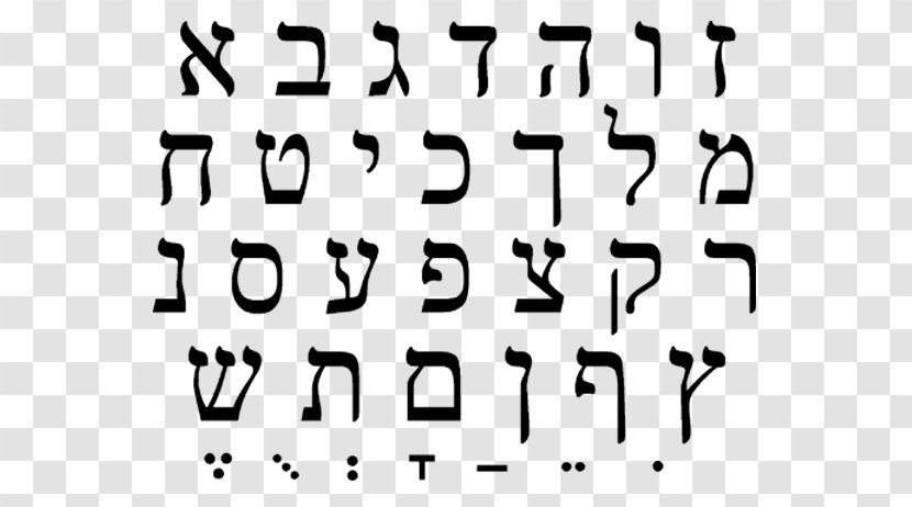 Hebrew Alphabet Letter Cursive Biblical - Frame Transparent PNG