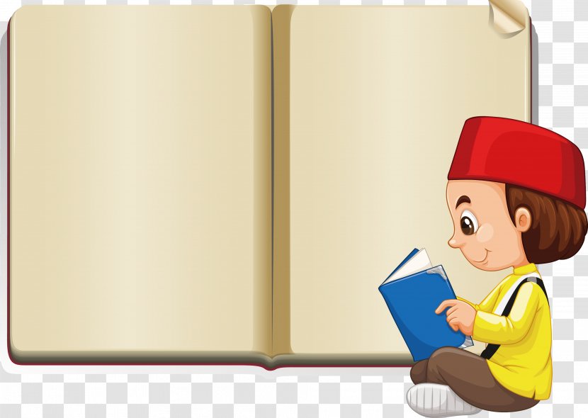 Child Reading Boy Illustration - Flower - Vector Book Bar Transparent PNG