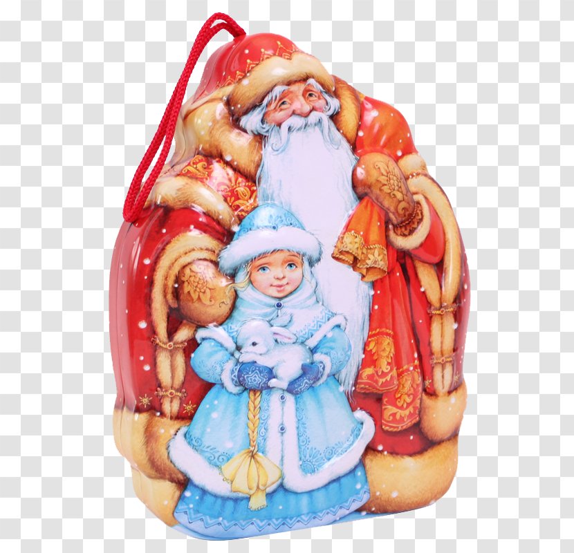 Ded Moroz Santa Claus Snegurochka Gift New Year - Grandfather Transparent PNG