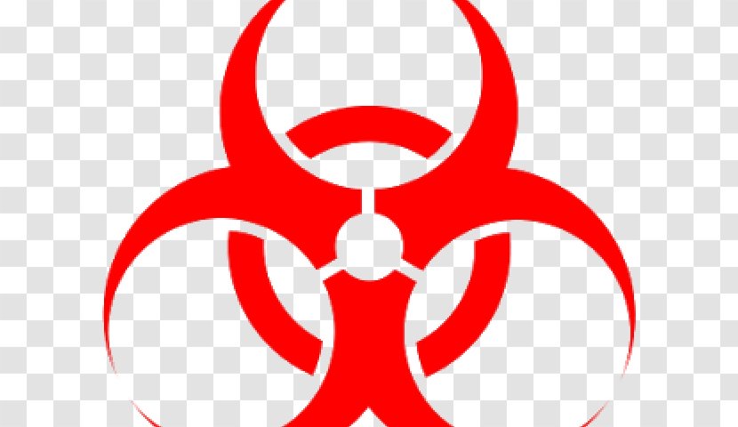 Biological Hazard Symbol Clip Art - Adhesive - Red 80s Symbols Transparent PNG