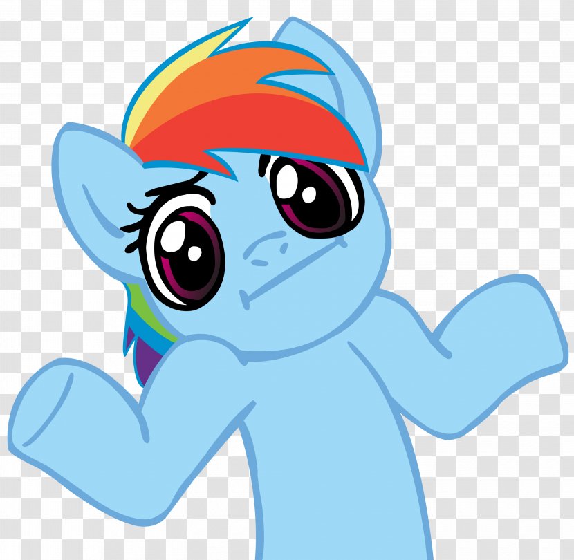 Rainbow Dash Pinkie Pie Pony Rarity Shrug - Cartoon - Firefly Transparent PNG
