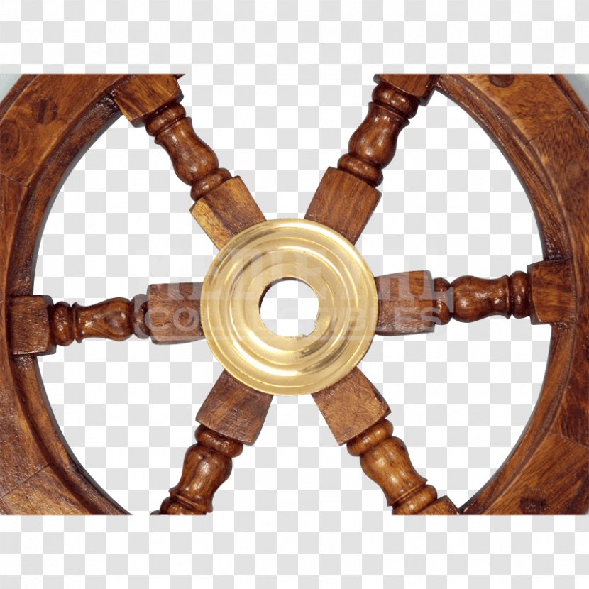 Ship's Wheel Brass Wood Transparent PNG