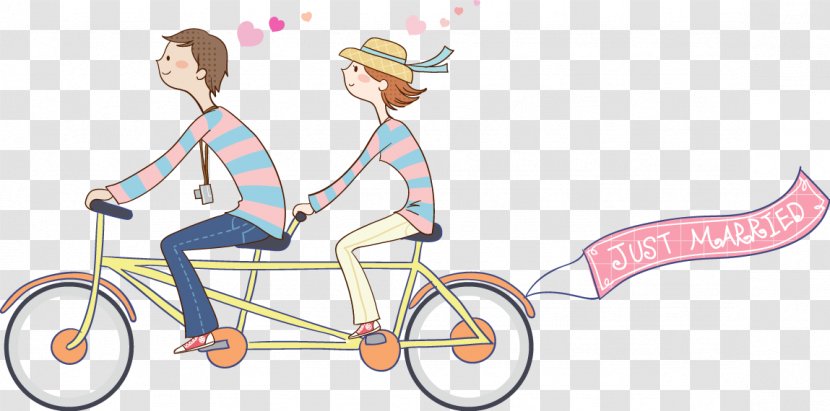 Cycling Bicycle Download - Couple Transparent PNG