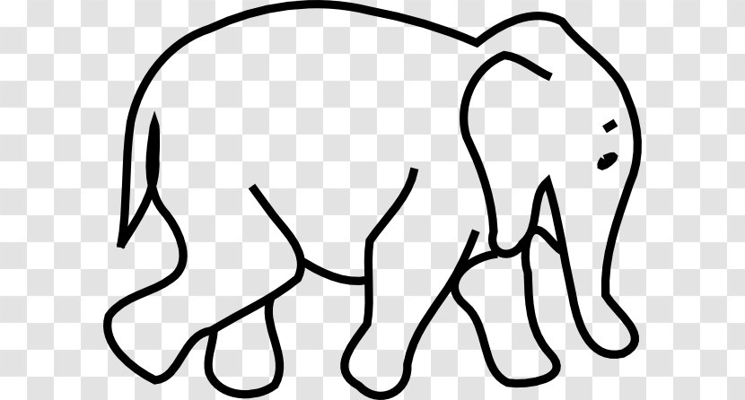 Elephantidae Black And White Drawing Clip Art - Tree - Elephant Transparent PNG