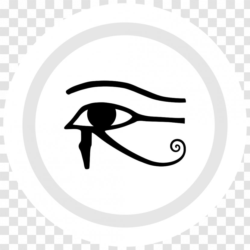 Ancient Egypt Eye Of Horus Human - Black And White - Egyption Transparent PNG