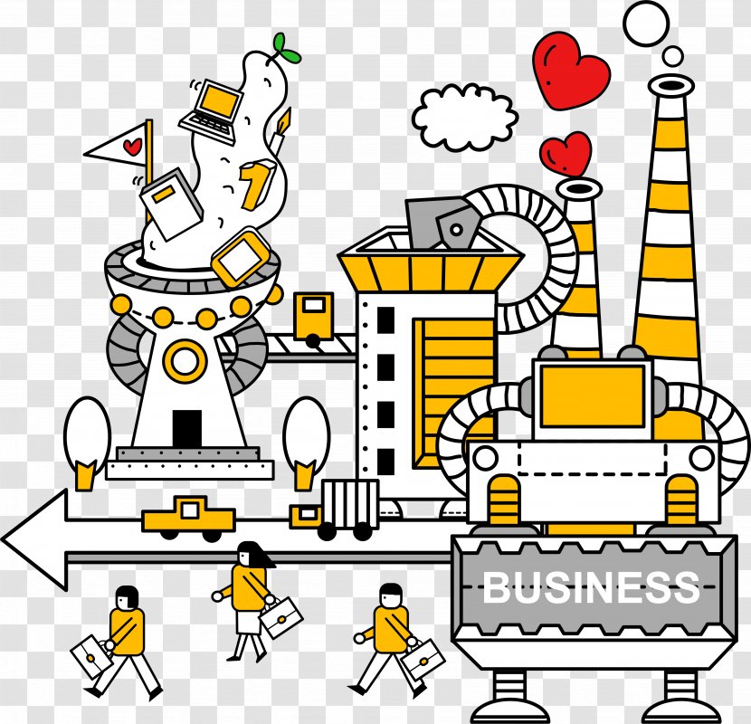Industry Factory Machine - Vector Integrated Production Transparent PNG