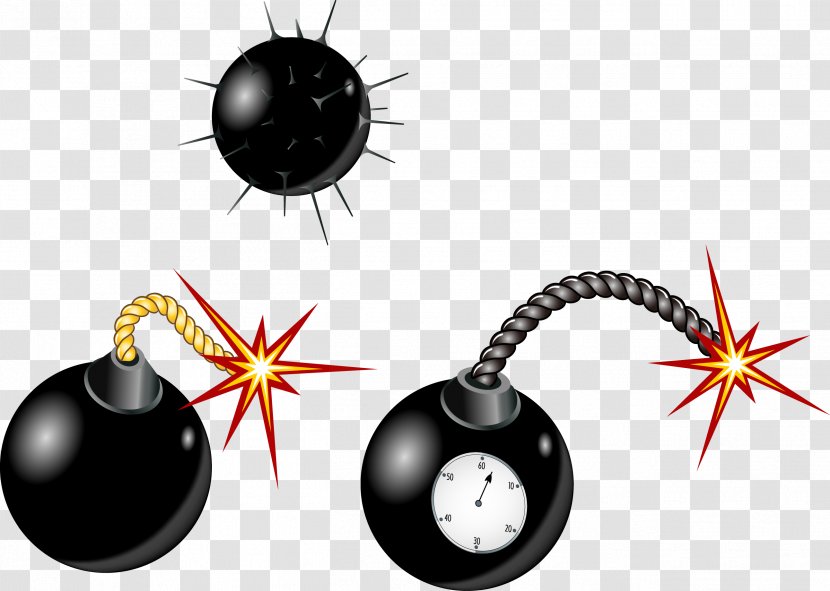 Time Bomb Explosion Nuclear Weapon - Unguided - Vector Hand Painted Bombs Transparent PNG