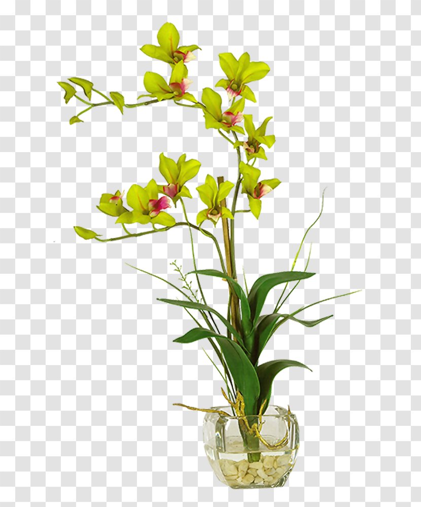 Vase Artificial Flower Floristry Orchids - Dendrobium - Flowers Potted Plants Transparent PNG