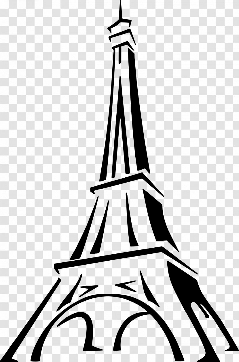 Eiffel Tower Drawing Sketch - Line Art - Photo Transparent PNG