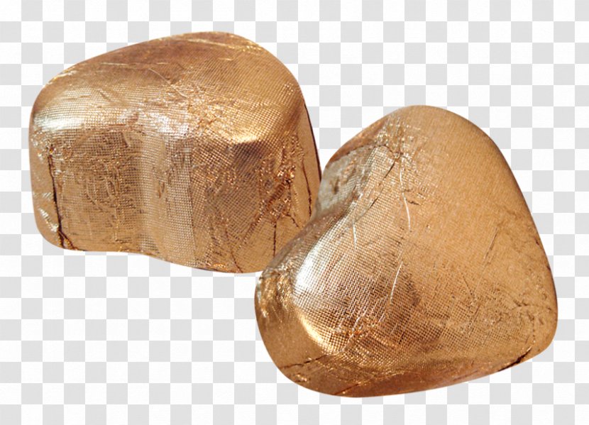 Chocolate - Peach - Golden Heart Transparent PNG