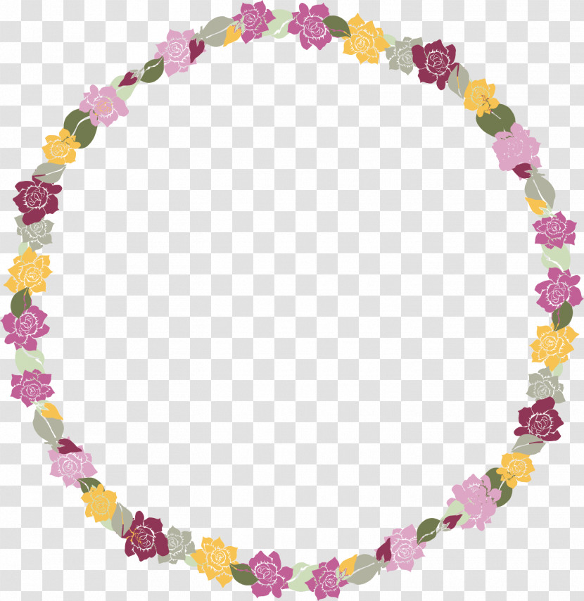 Flower Circle Frame Floral Circle Frame Transparent PNG