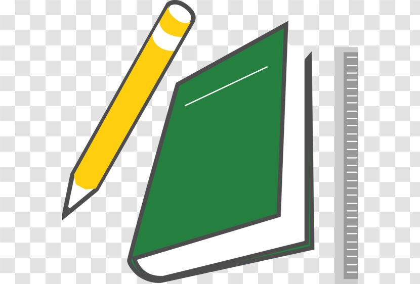 Student Free Education School Clip Art - Green - Books And Pencils Transparent PNG