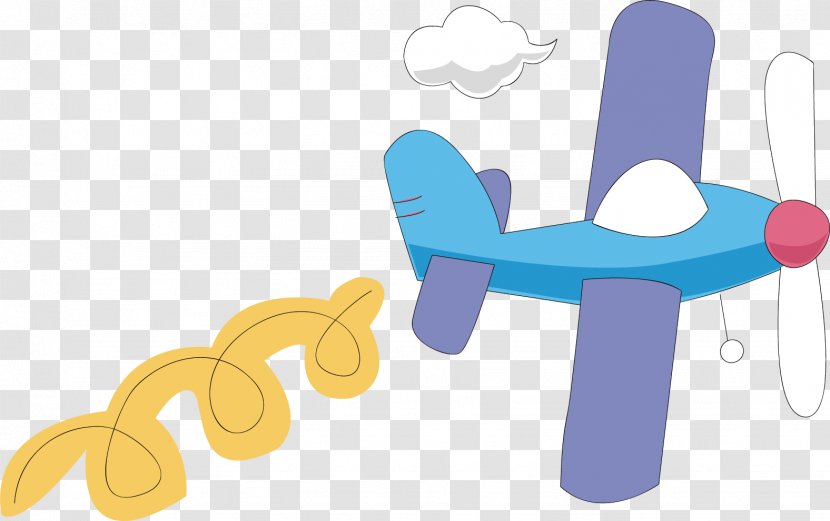 Airplane Aircraft Flight Cartoon - Hand Transparent PNG