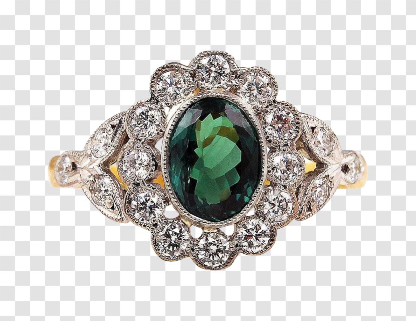 Engagement Ring Emerald Alexandrite Gemstone - Body Jewelry Transparent PNG