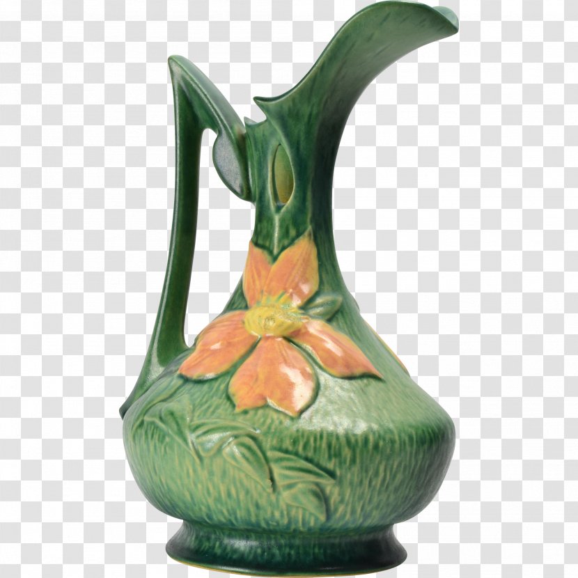 Roseville Vase Jug Pottery Ceramic Transparent PNG