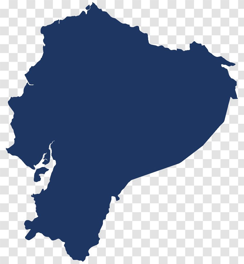 Flag Of Ecuador Blank Map - Blue - Disaster Donations Transparent PNG
