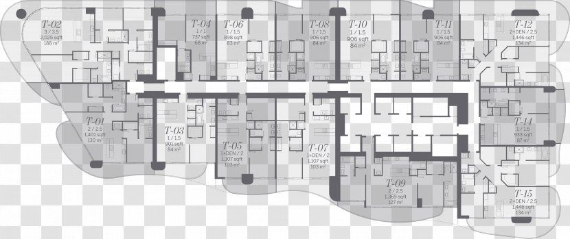 Brickell Flatiron Floor Plan Building Trump International Hotel And Tower Architecture - Frame Transparent PNG