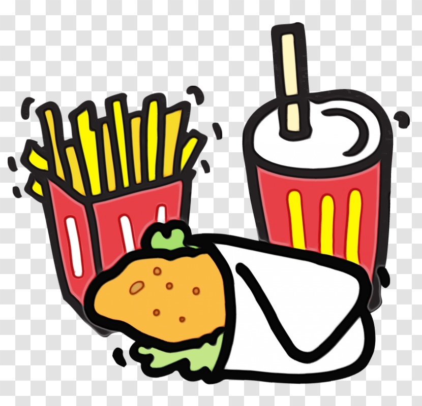 Junk Food Cartoon - Mcdonalds French Fries - Side Dish Fried Transparent PNG