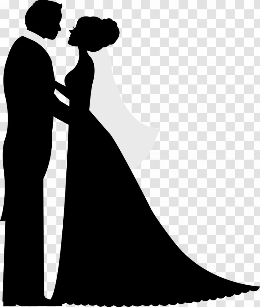 Silhouette Wedding Invitation Bridegroom - Dress - Couple Transparent PNG