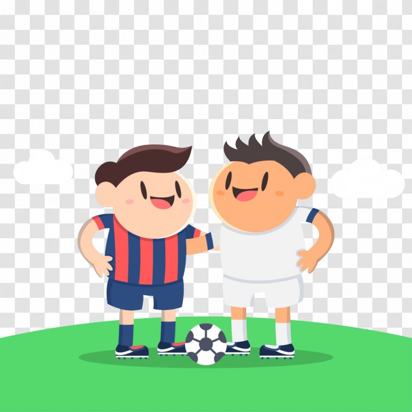 New Years Day Wish Eve Chinese Year - Christmas - Cartoon Friends Playing Football Transparent PNG
