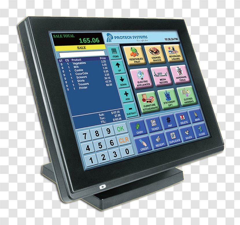 Laptop Point Of Sale Touchscreen Display Device Panel PC - System - Pos Terminal Transparent PNG