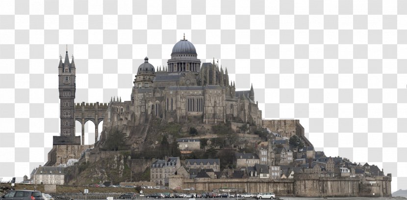 Mont Saint Michel Abbey Saint-Malo Saint-Michel Bay City Medieval Architecture - Le Saintmichel - Fantasy Transparent PNG