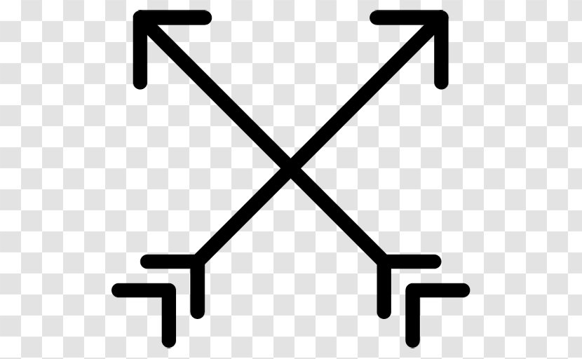 Bow And Arrow Archery Symbol - Black Transparent PNG