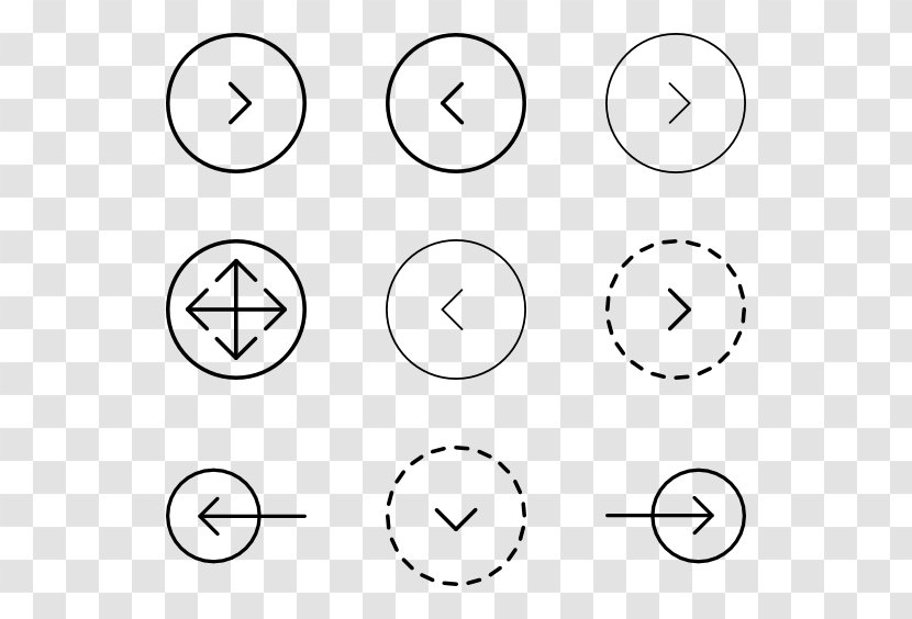 Arrow Button - Line Art - Design Transparent PNG