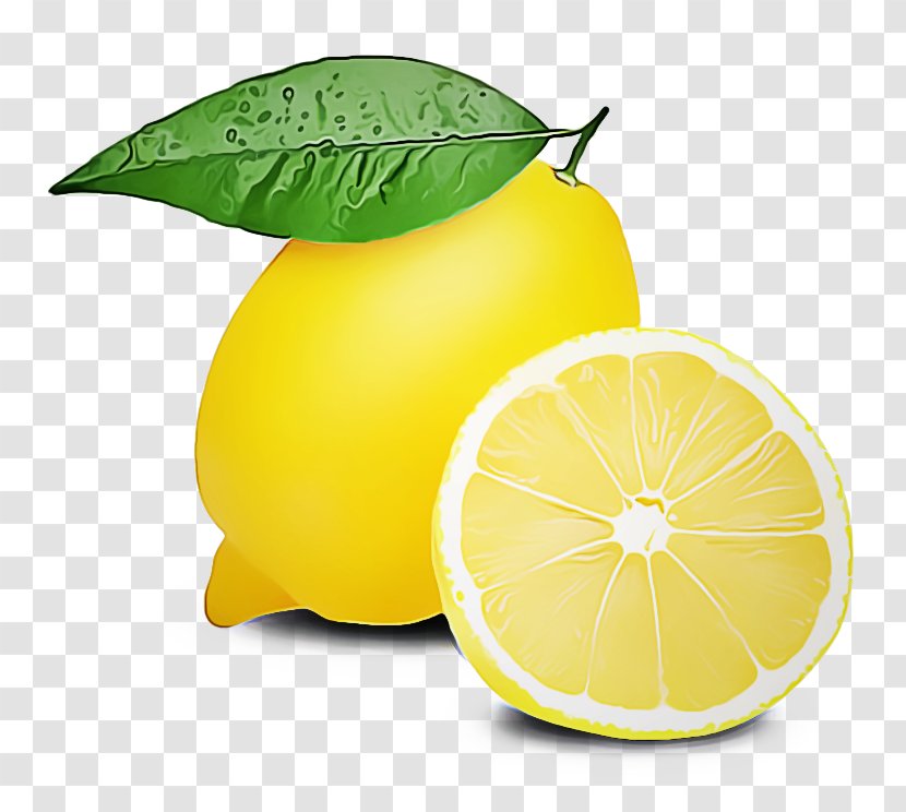 Citrus Lemon Yellow Lemon-lime Fruit - Persian Lime - Grapefruit Leaf Transparent PNG