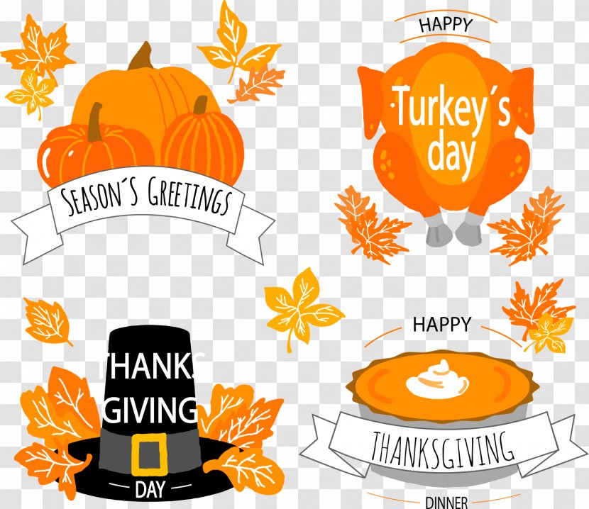 Thanksgiving Pumpkin Autumn Holiday - Logo - Hat Transparent PNG