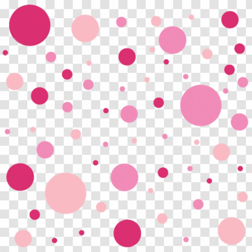 Polka Dot Color Pink Clip Art - Circled - Magenta Transparent PNG