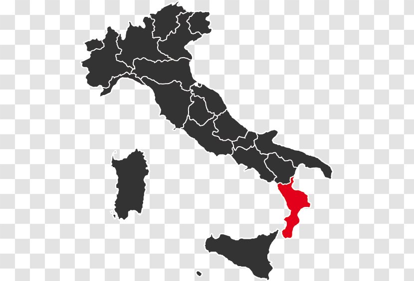 Regions Of Italy Vector Map Blank - Geography Transparent PNG