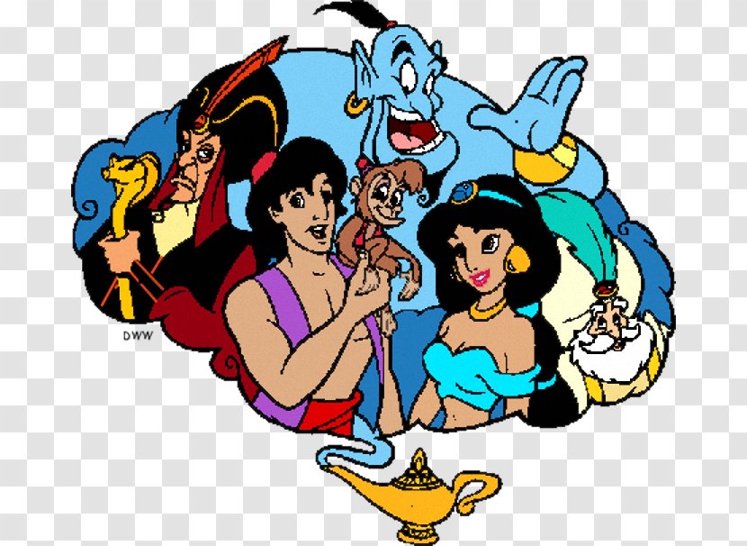 Princess Jasmine Genie Aladdin Iago Jafar - Walt Disney Company Transparent PNG