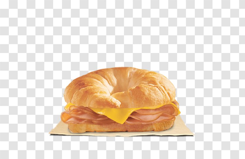 Breakfast Sandwich Croissant Cheeseburger Hamburger - Burger King Sandwiches - Thin Ham Transparent PNG