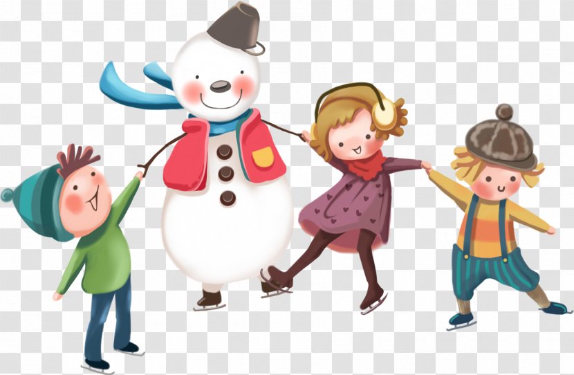 Dongzhi Winter Solstice Cartoon - Snowman Transparent PNG