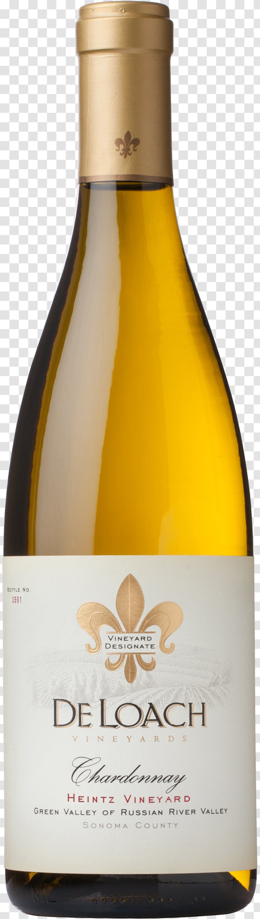 DeLoach Vineyards White Wine Chardonnay Pinot Noir Transparent PNG