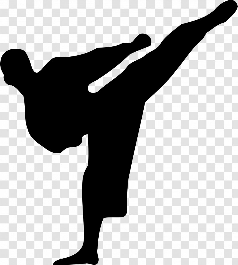 Karate Martial Arts Silhouette Clip Art - Kick - Mixed Transparent PNG