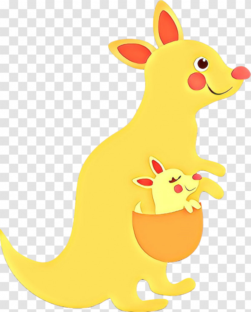 Kangaroo Macropodidae Kangaroo Cartoon Yellow Transparent PNG