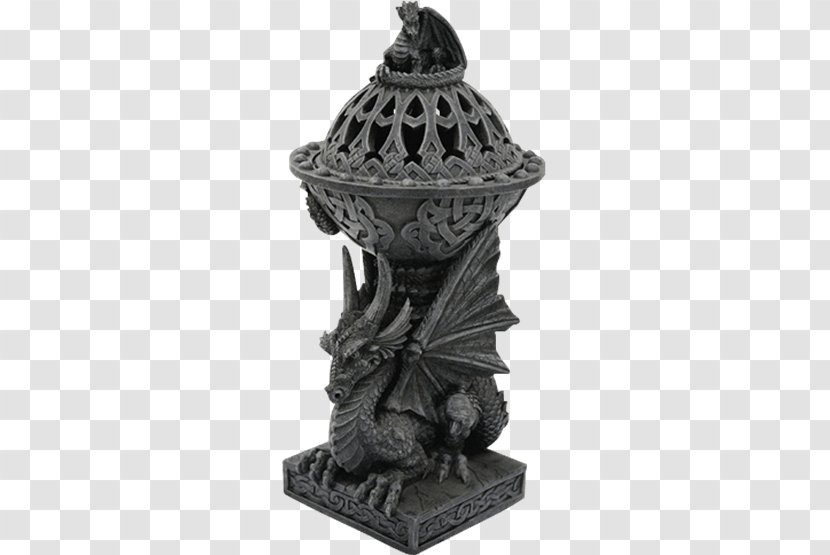 Censer Wicca Magic Statue Dragon - Carving - Incense Burner Transparent PNG