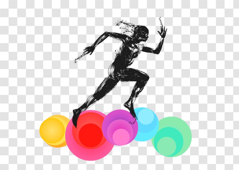Poster Running Font - Marathon - Run Silhouette Figures Transparent PNG