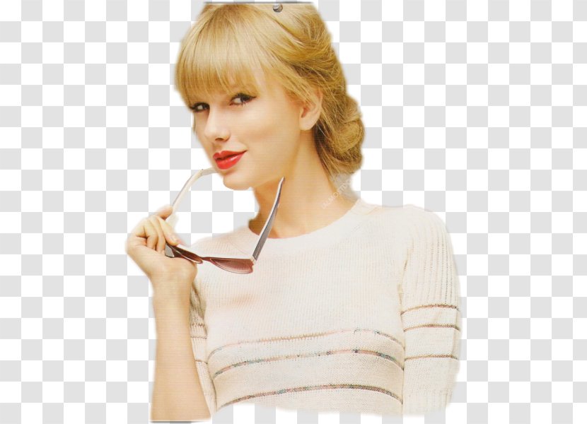 Taylor Swift Blond Bangs Long Hair Coloring - Frame Transparent PNG