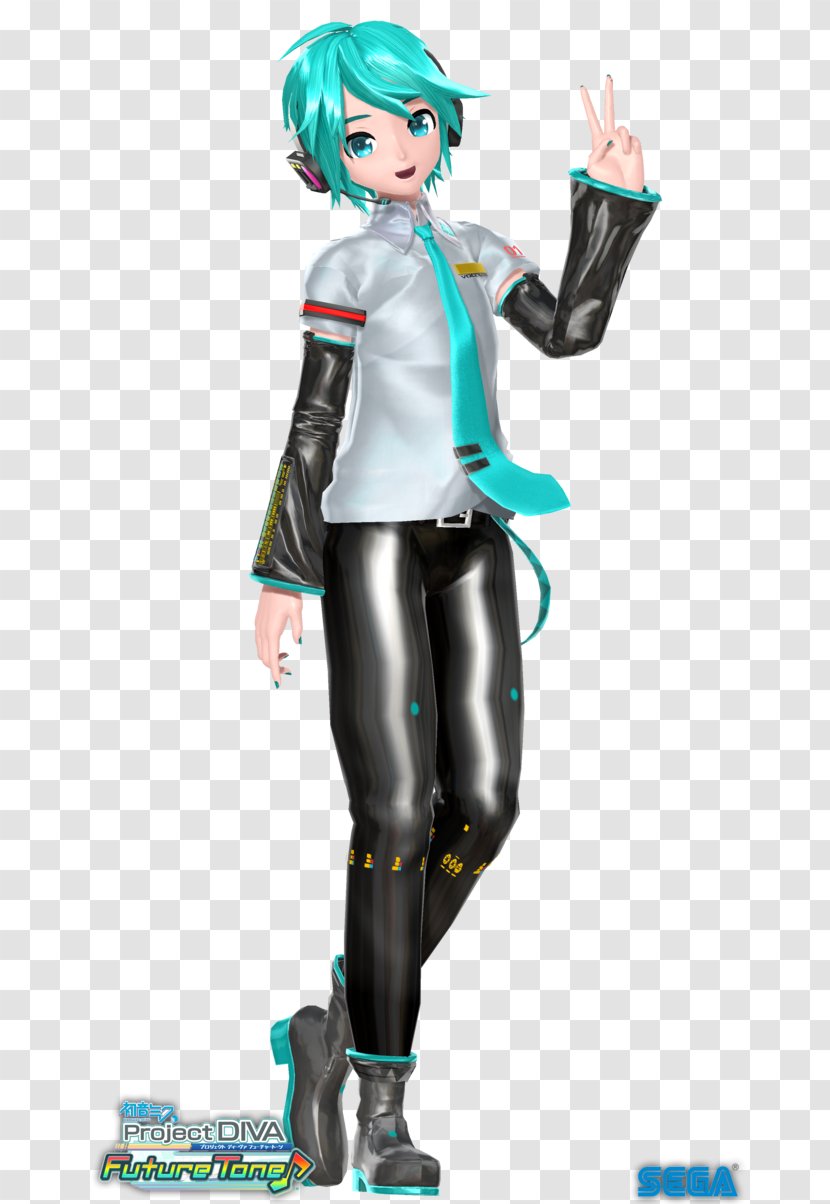 Hatsune Miku Project Diva F MikuMikuDance Vocaloid Sega - Silhouette Transparent PNG