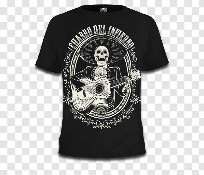 T-shirt Calavera Charro Sleeveless Shirt - Black M Transparent PNG