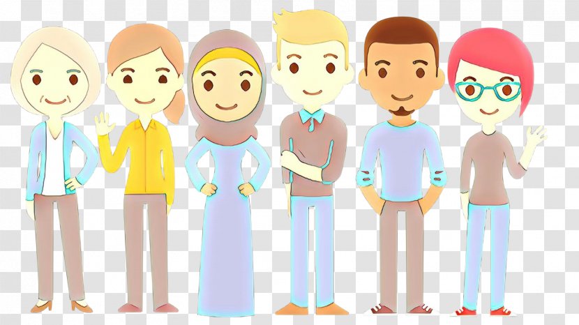 Cartoon Social Group Community Animated Smile - Sharing Animation Transparent PNG