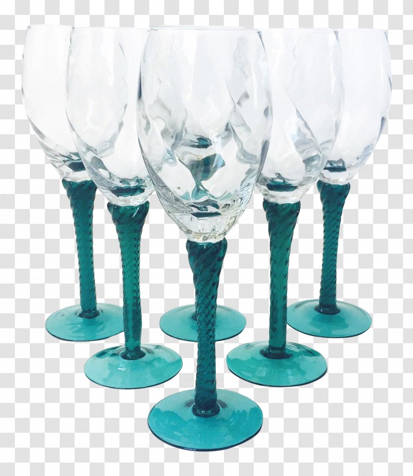 Wine Glass Champagne Cobalt Blue Transparent PNG