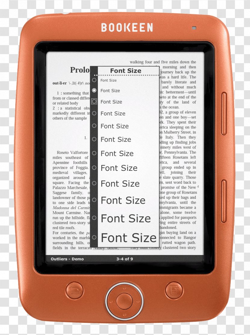 Feature Phone Comparison Of E-readers Cybook Opus Bookeen - Book Transparent PNG