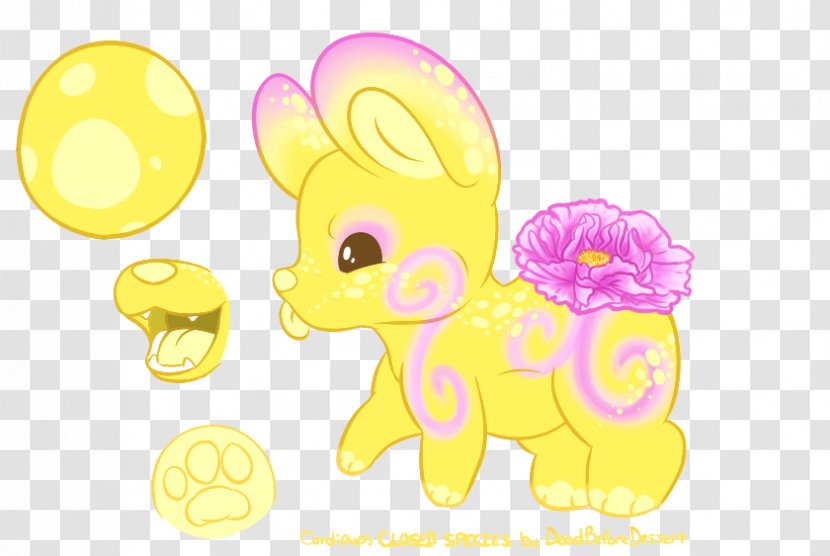 Carnivora Character Flower Clip Art - Yellow - Peony Red Transparent PNG