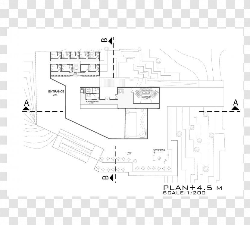 Drawing House Diagram - White - Playground Plan Transparent PNG