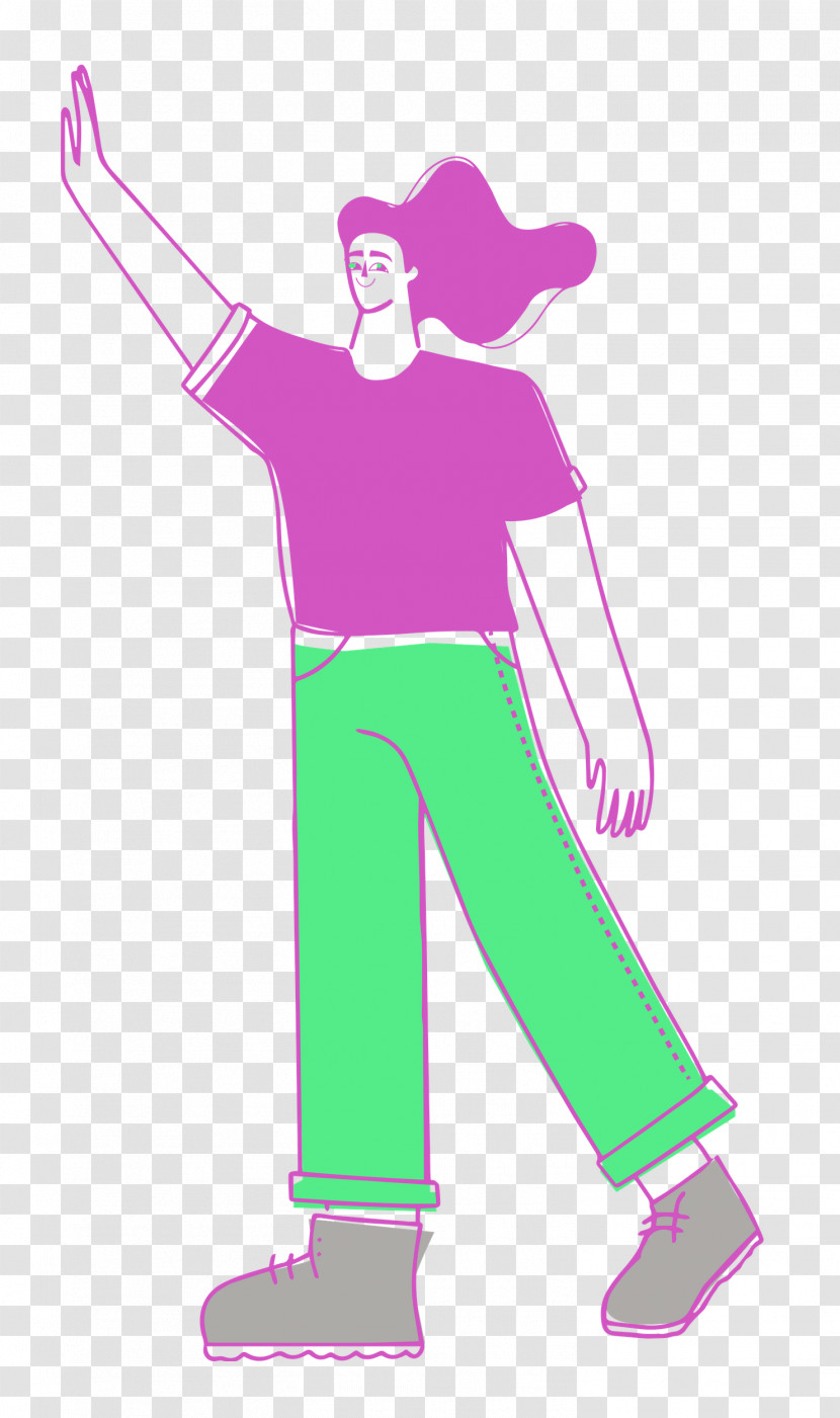 Girl Standing Transparent PNG